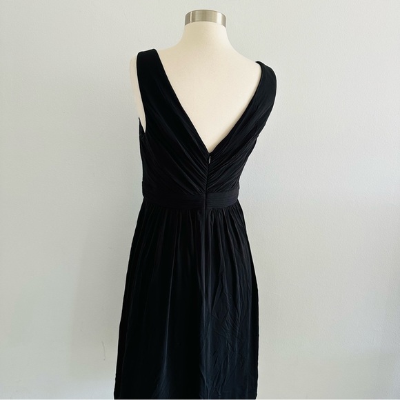 New J. Crew Black Sleeveless Dress Twist Front Sz 8 - Picture 5 of 12
